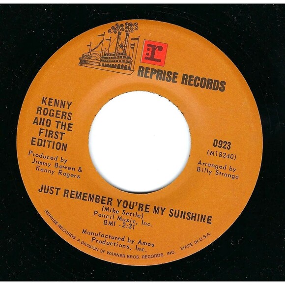 Kenny Rogers & First Edition ‎45 RPM - Tell It All Brother - Reprise EX Rock - Picture 2 of 2